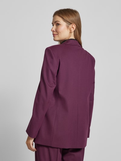 HUGO Blazer met reverskraag, model 'Amyia' Aubergine - 5