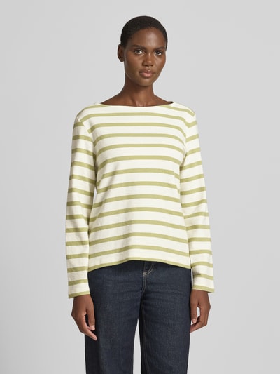 s.Oliver RED LABEL relaxed fit sweatshirt van puur katoen Lichtgroen - 4