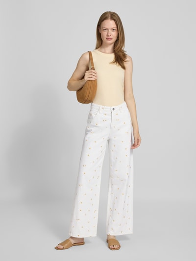MANGO Wide Fit Jeans mit 5-Pocket-Design Offwhite 1