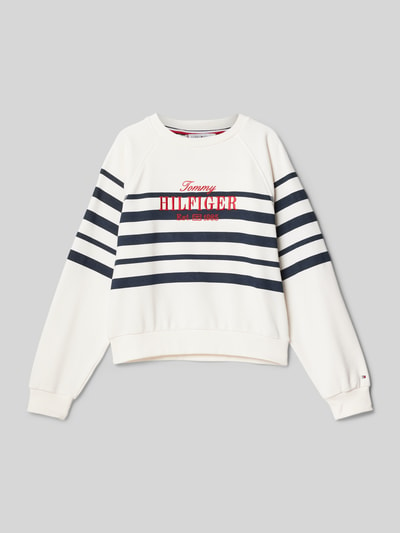 Tommy Hilfiger Teens Sweatshirt mit Label-Stitching Weiss 1