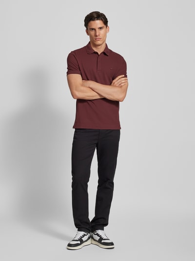 Lacoste Regular fit poloshirt met labelbadge, model 'CORE' Bordeaux - 1