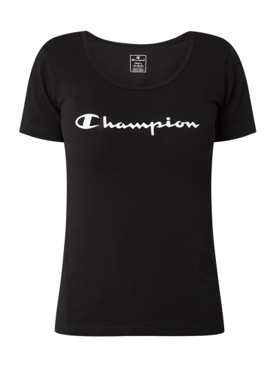 CHAMPION T-Shirt mit Logo-Print  Black 2