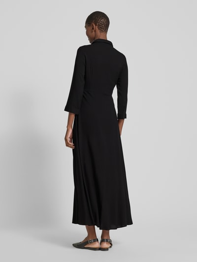 YAS Hemdblusenkleid aus Viskose mit Knopfleiste Black 5
