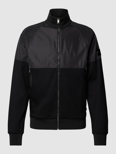 BOSS Sweatjacke mit Reißverschlusstaschen Modell 'Steele' Black 2