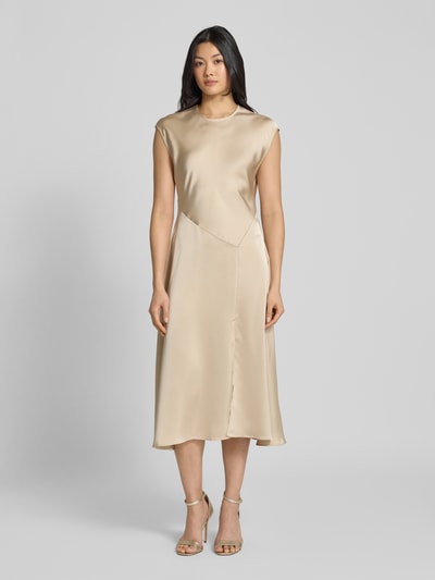 MAX&Co. Midi-jurk met kapmouwen, model 'LEGUME' Zand - 4