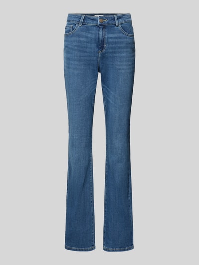 Produktfoto, Bootcut Jeans mit 5-Pocket-Design von Christian Berg Woman z mieszanki bawełny i wiskozy z dodatkiem streczu, zapięcie na guzik i zamek błyskawiczny, rozmiar 36/32, szerokość w pasie 40 cm, długość wewnętrzna nogawki 79 cm