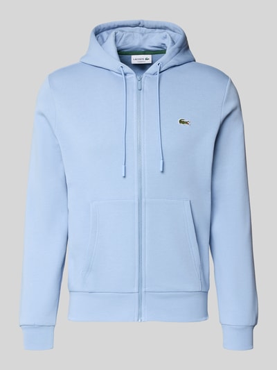 Lacoste Bluza rozpinana o kroju regular fit z mieszanki bawełny Błękitny 2