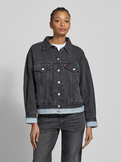 Levi's® Jeansjacke mit Umlegekragen Modell '90s TRUCKER DOUBLE' Anthrazit 4