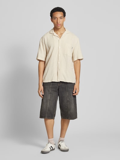 REVIEW Relaxed Fit Freizeithemd mit 1/2-Arm Ecru 1