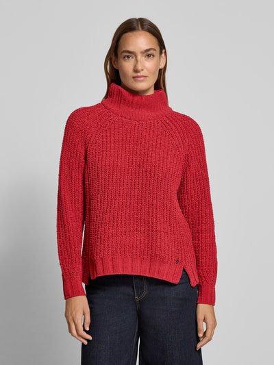 monari Strickpullover mit gerippten Abschlüssen Rot 4