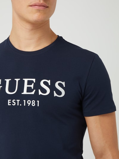 Guess T-shirt met logoprint - exclusief bij ons verkrijgbaar Donkerblauw - 3