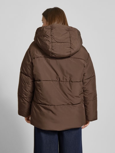 Jake*s Casual Steppjacke mit Futter aus Teddyfell Dunkelbraun 5