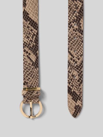 Vanzetti Pasek skórzany ze sprzączką Beżowy 3