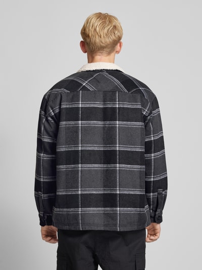 Tommy Jeans Regular fit overhemdjack met knoopsluiting, model 'CHECK SHERPA' Zwart - 5