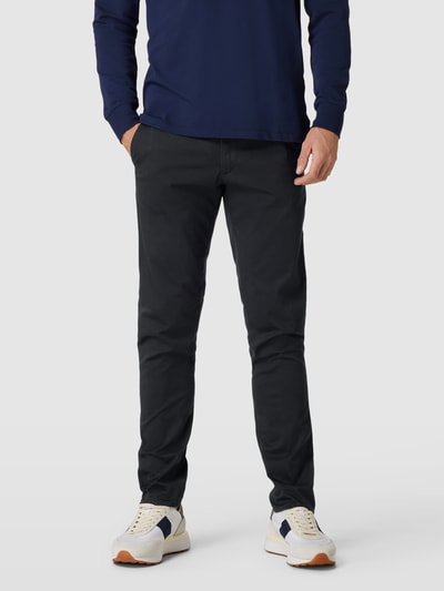 Gant Slim fit chino met steekzakken, model 'TWILL' Zwart - 4