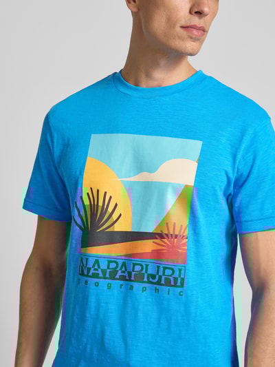 Napapijri T-Shirt mit Label-Print Modell 'ARBIA' Royal 3