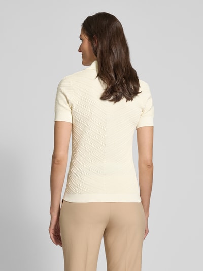 BOSS Poloshirt met korte knoopsluiting, model 'Fointa' Offwhite - 5