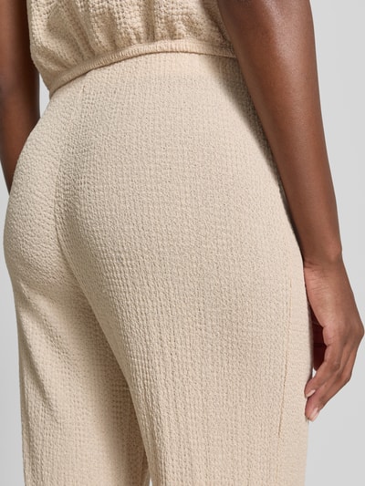Christian Berg Woman Hose mit Strukturmuster Beige 3