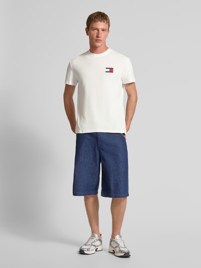 Tommy Jeans Regular Fit T-Shirt aus reiner Baumwolle Offwhite 1
