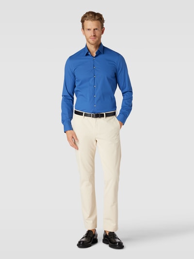 CK Calvin Klein Slim Fit Business-Hemd mit Kentkragen Modell 'Bari' Royal 1