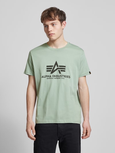 Alpha Industries T-Shirt mit Label-Print Lind 4