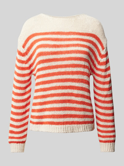 Marc O'Polo Comfort Fit Strickpullover aus Baumwoll-Mix  Orange 1