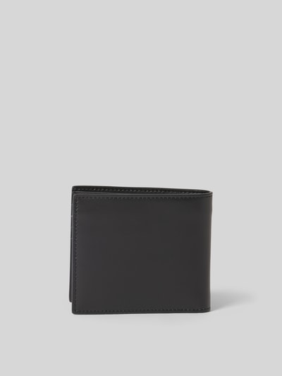 Productfoto, portemonnee met reliëflogo van Dsquared2 voor heren, zwart, met hoofdvak, steekvakken, logoprint en sleutelring, breedte 22 cm, lengte 9 cm
