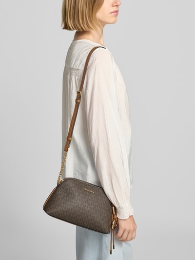 MICHAEL Michael Kors Handtas met logomotief model 'FREDDIE' Donkerbruin - 1