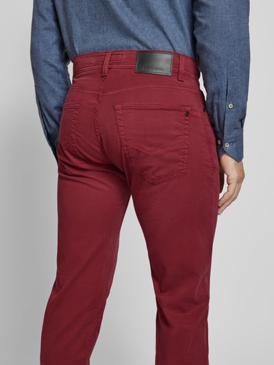 Pierre Cardin Tapered Fit Chino im 5-Pocket-Design Modell 'Lyon' Rot 3