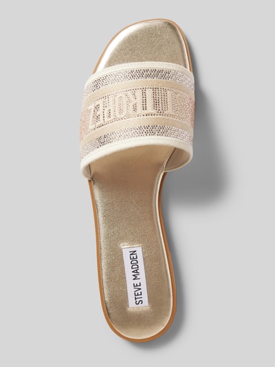 Steve Madden Slippers met statementstitching, model 'KNOX-R' Goud gemêleerd - 3