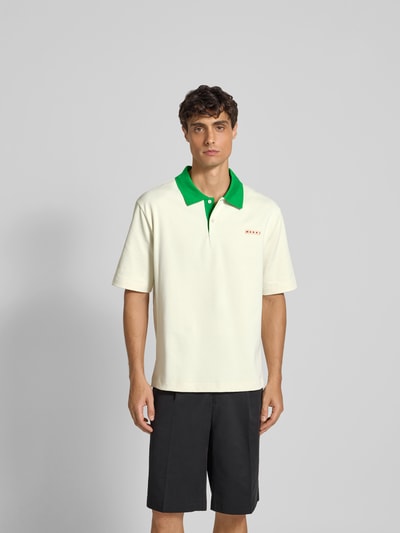 Marni Poloshirt mit Label-Detail Offwhite 4