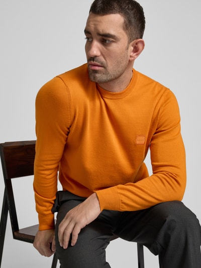 BOSS Orange Strickpullover mit Label-Detail Modell 'Kanovano' Orange 3