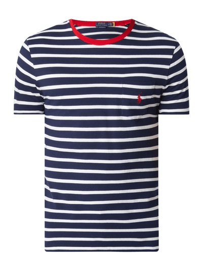 Polo Ralph Lauren Custom Slim Fit T-Shirt mit Streifenmuster Marine 2