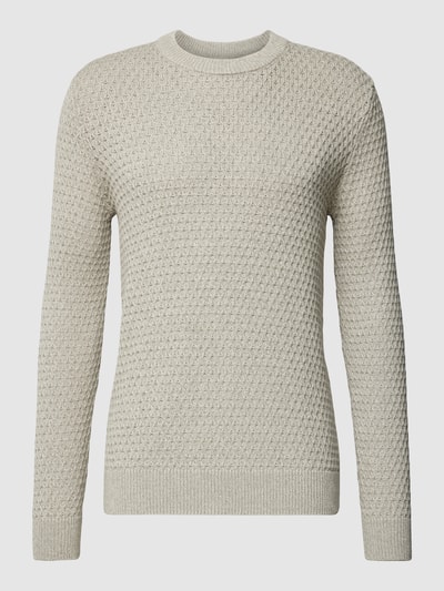 SELECTED HOMME Strickpullover mit Strukturmuster Modell 'REMYS' Hellgrau 2