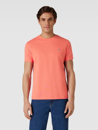 Gant T-Shirt mit Label-Stitching Pink 4