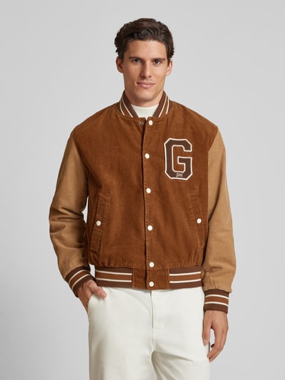 Gant Bomberjack met labelpatch Chocoladebruin - 4