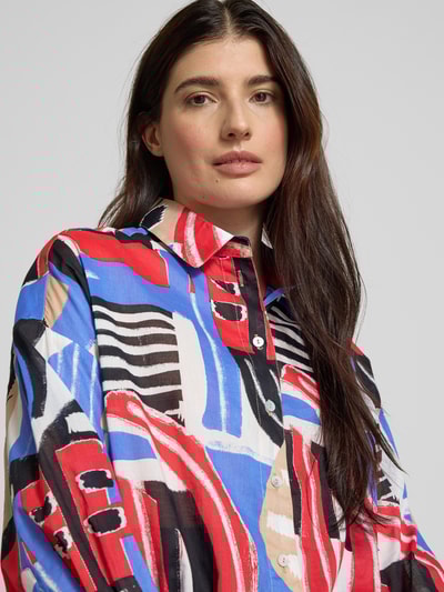 Christian Berg Woman Bluzka koszulowa o kroju regular fit z rękawem o dł. 3/4 Niebieski 3