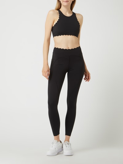 Mango Sportleggings mit Muschelsaum Modell 'Lou' Black 1