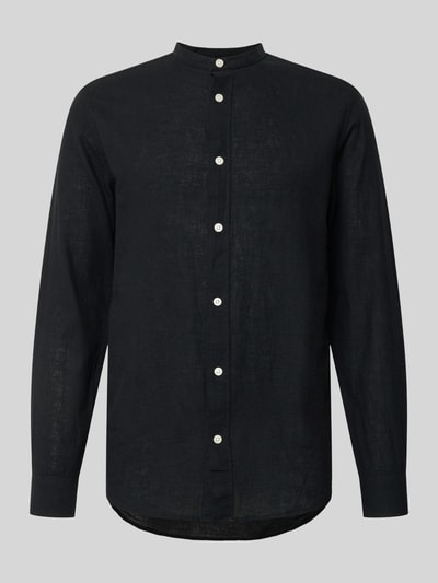 ONLY & SONS Koszula casualowa o kroju slim fit z mieszanki bawełny i lnu model 'CAIDEN' Czarny 2