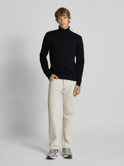 Jack & Jones Rollkragenpullover mit Rippenbündchen Black 1