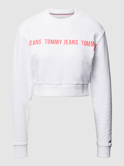 Tommy Jeans Bluza krótka z bawełny ekologicznej Biały 2