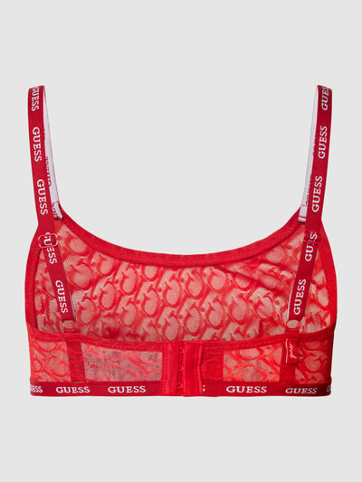 Guess Bralette mit Logo-Muster Modell 'EDYTHA' Rot 3