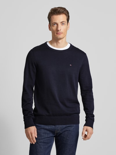 Tommy Hilfiger Strickpullover mit Logo-Stitching Marine 4