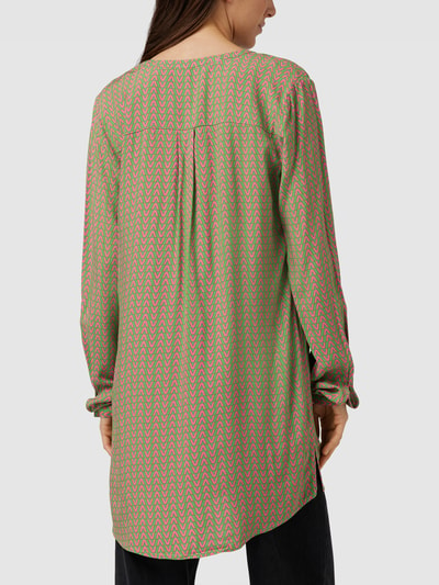 Montego Blouseshirt met all-over motief Felroze - 5