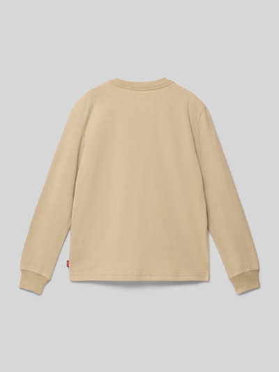 Levi’s® Kids Shirt met lange mouwen, ronde hals en labelstitching Zand - 3