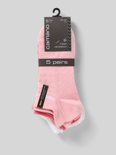 camano Sneakersocken im 5er-Pack mit Logo-Detail Rose 3