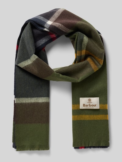 Barbour Schal aus reiner Wolle Modell 'Rosefield' Oliv 1