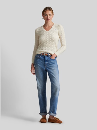 Polo Ralph Lauren Regular Fit Pullover aus Woll-Mix mit Kaschmir-Anteil Offwhite 1