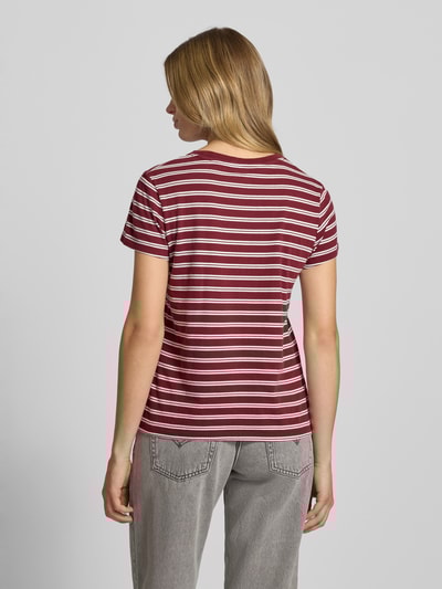 Levi's® T-shirt met labelpatch, model 'TRUDY' Bordeaux - 5