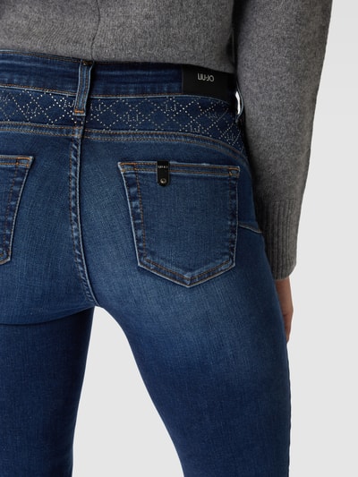 Liu Jo White Skinny Fit Jeans mit Kontrastnähten Jeansblau 3